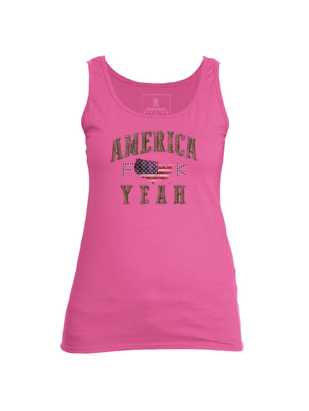 Battleraddle America Feck Yeah Womens Cotton Tank Top - Battleraddle® LLC