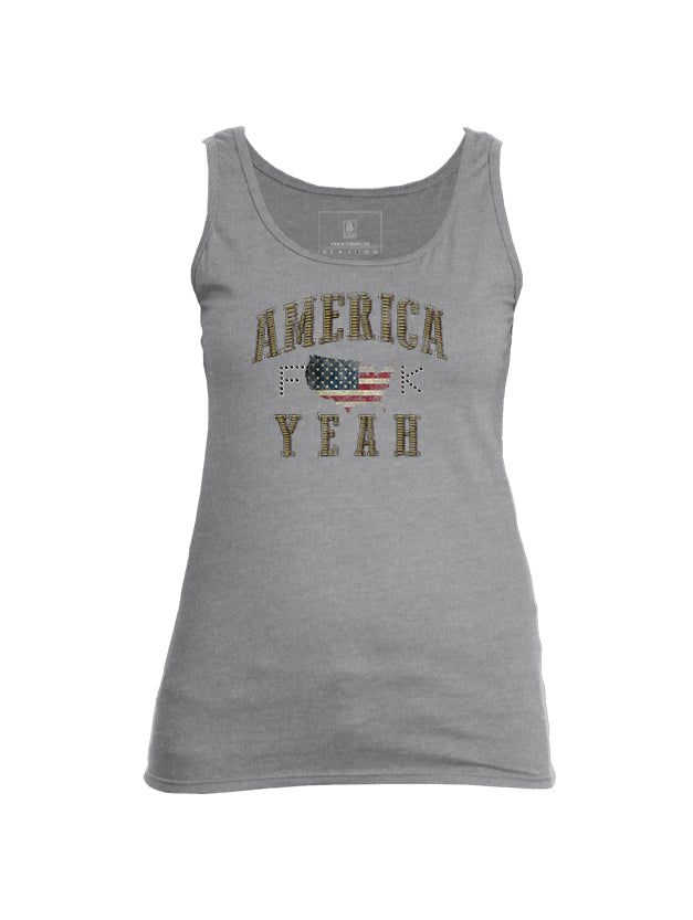 Battleraddle America Feck Yeah Womens Cotton Tank Top - Battleraddle® LLC