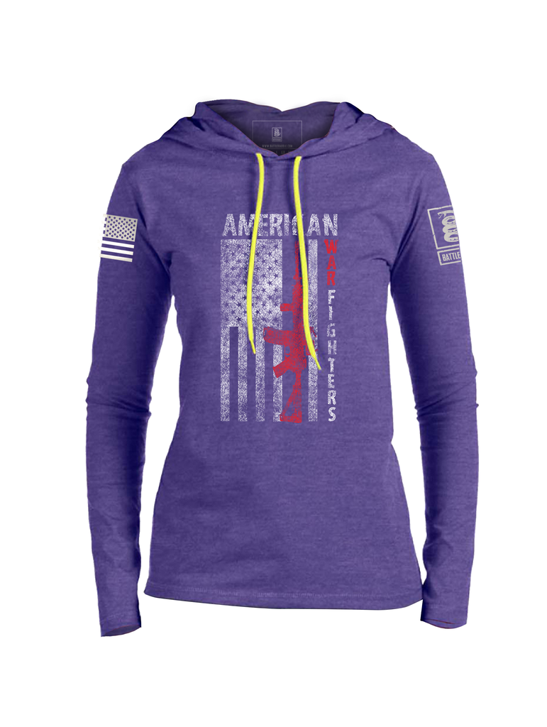 Battleraddle American War Fighter Womens Hooded Sweatshirt Hoodie - Battleraddle® LLC
