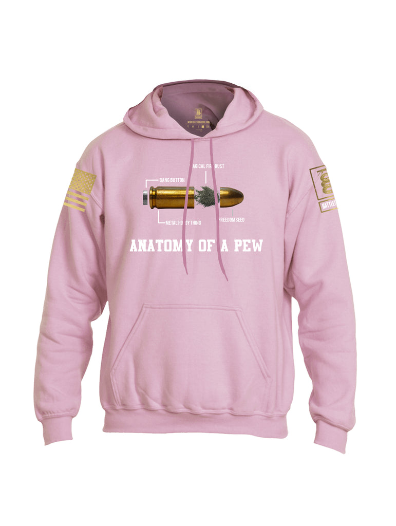 Battleraddle Anatomy Of A PEW Brass Sleeve Print Mens Blended Hoodie With Pockets