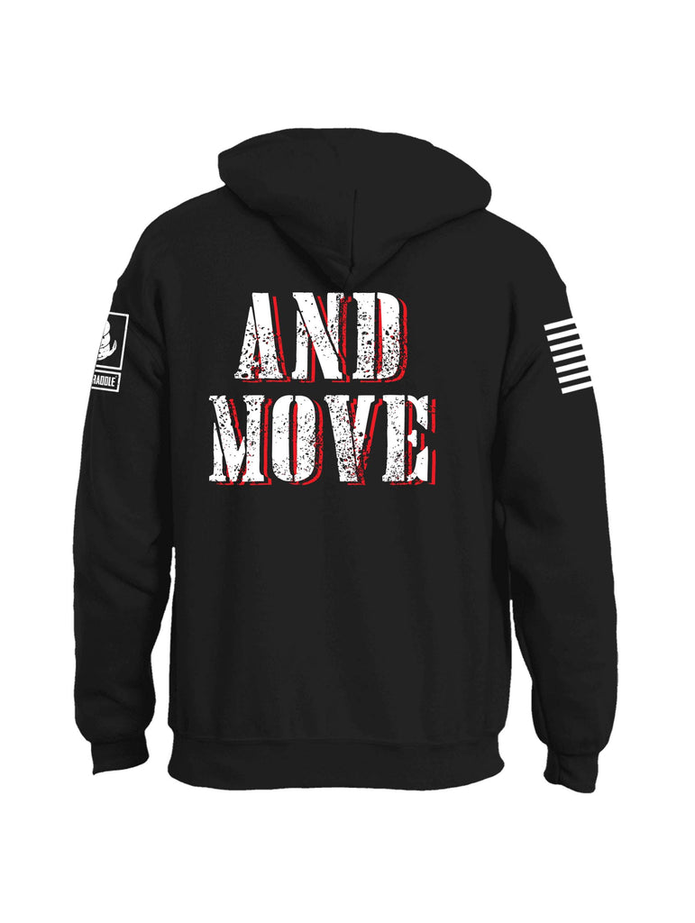 Battleraddle Motivators And Move White Sleeve Print Mens Blended Hoodie With Pockets