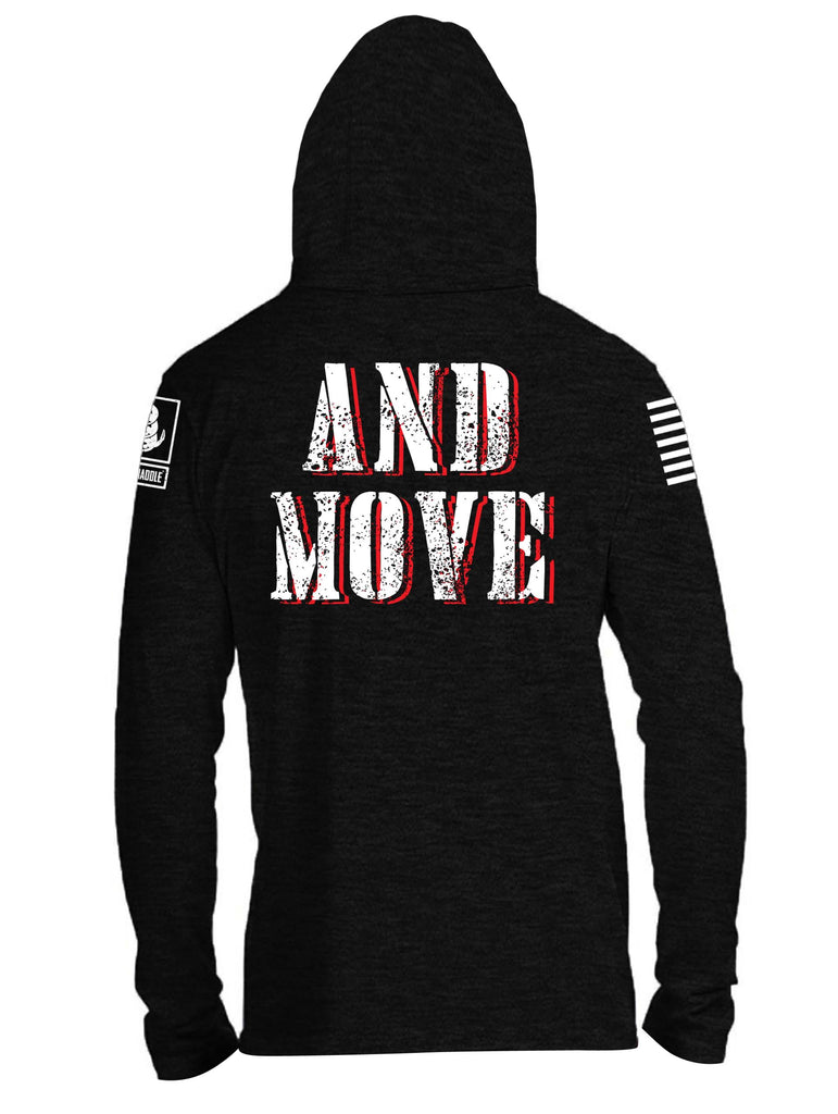 Battleraddle Motivators And Move White Sleeve Print Mens Thin Cotton Lightweight Hoodie