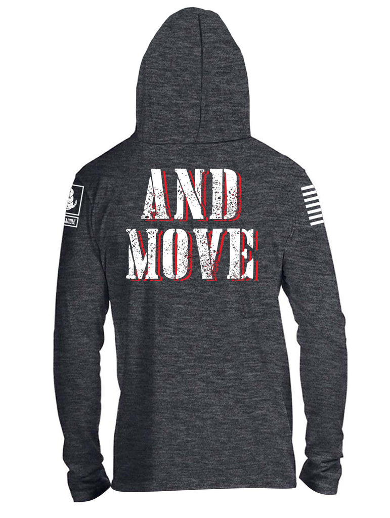 Battleraddle Motivators And Move White Sleeve Print Mens Thin Cotton Lightweight Hoodie