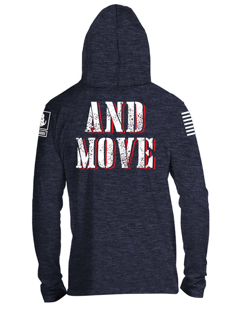 Battleraddle Motivators And Move White Sleeve Print Mens Thin Cotton Lightweight Hoodie