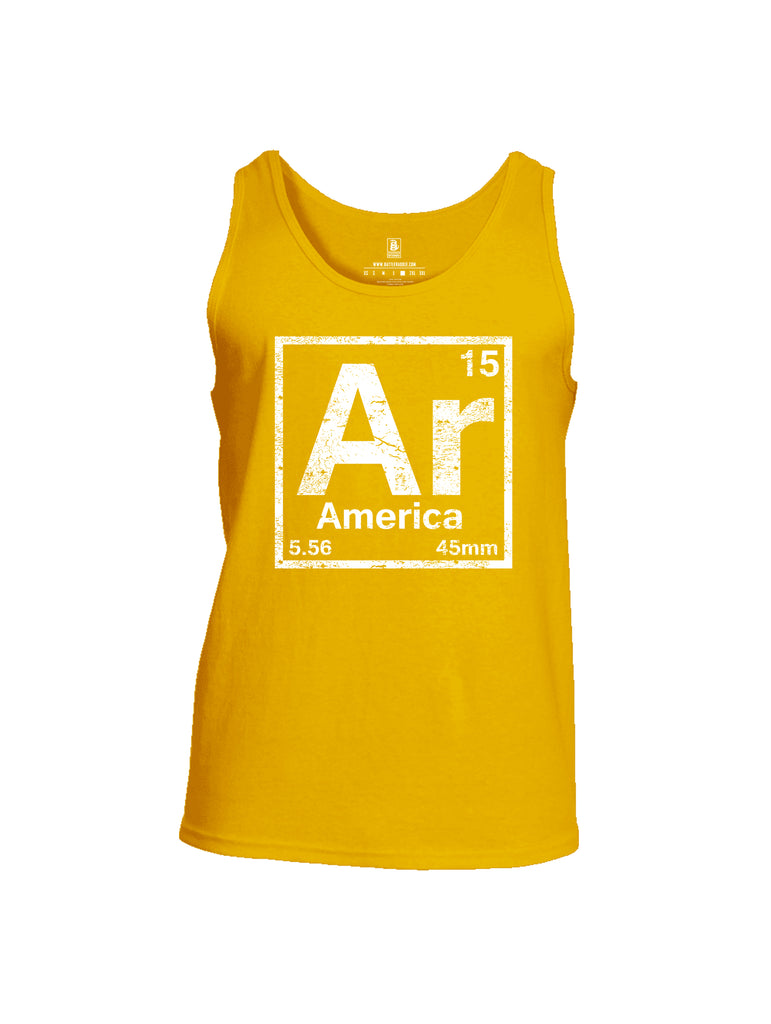 Battleraddle Periodic Table Of Elements Ar 15 5.56 45mm America V1 Mens Cotton Tank Top