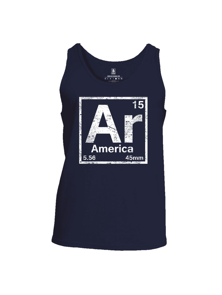 Battleraddle Periodic Table Of Elements Ar 15 5.56 45mm America V1 Mens Cotton Tank Top