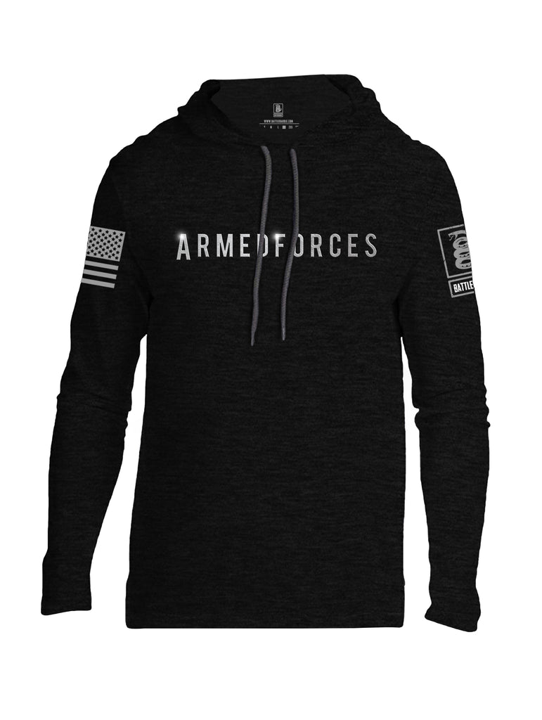 Battleraddle Transformers Armed Forces Superpatriot Tribute V1 Grey Sleeve Print Mens Thin Cotton Lightweight Hoodie