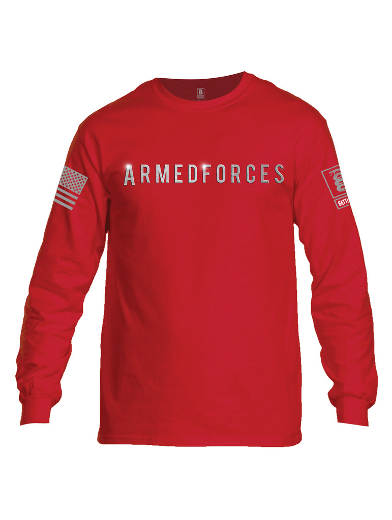 Battleraddle Transformers Armed Forces Superpatriot Tribute V1 Grey Sleeve Print Mens Cotton Long Sleeve Crew Neck T Shirt