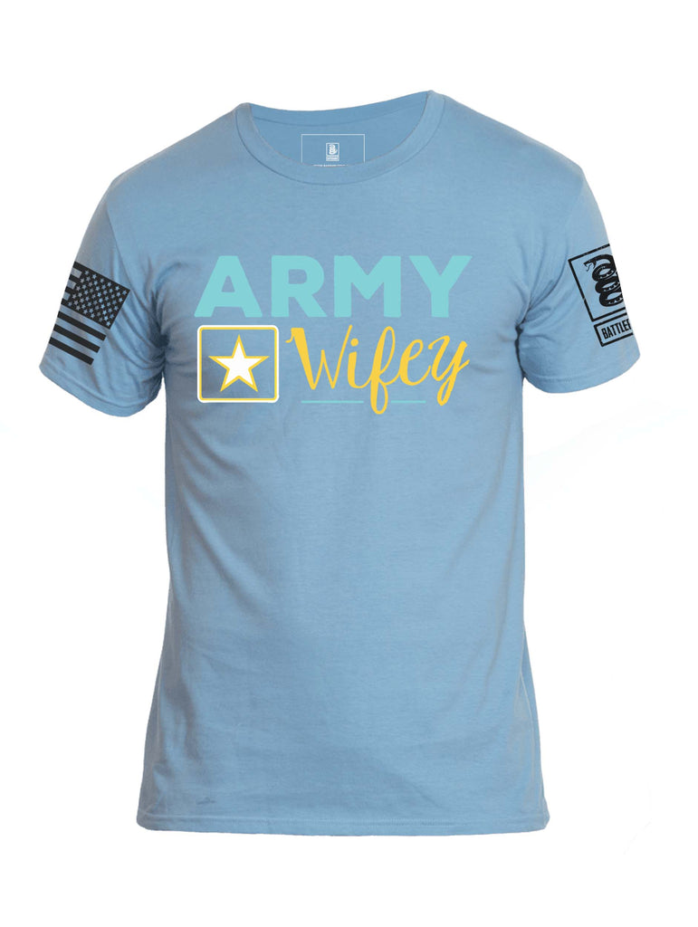 Battleraddle Army Wife Mens Crew Neck Cotton T-Shirt - Battleraddle® LLC