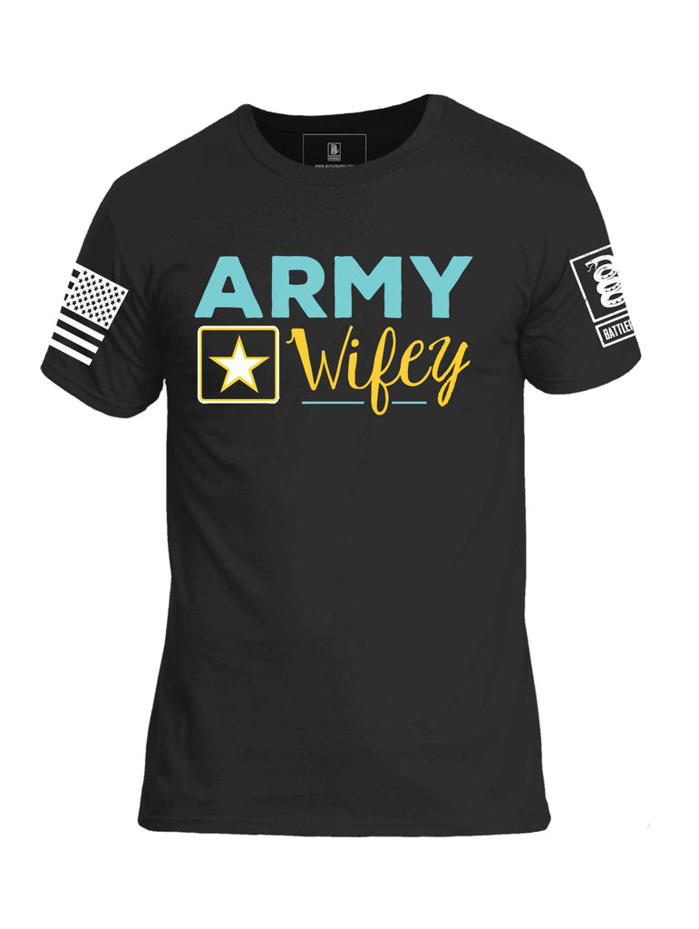 Battleraddle Army Wife Mens Crew Neck Cotton T-Shirt - Battleraddle® LLC
