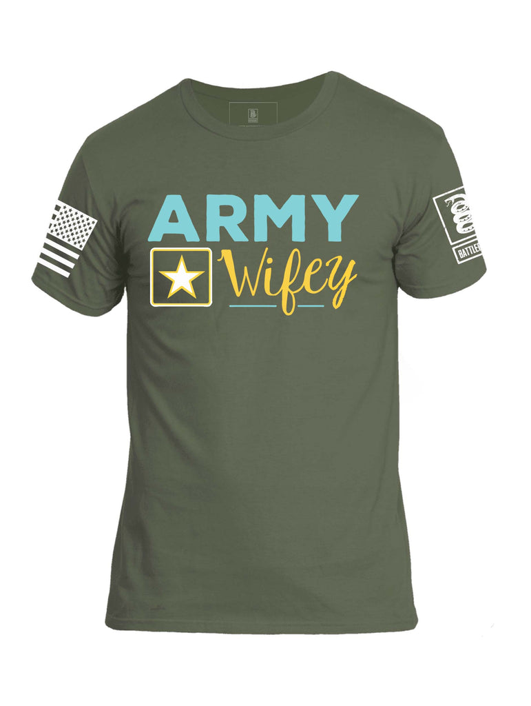 Battleraddle Army Wife Mens Crew Neck Cotton T-Shirt - Battleraddle® LLC