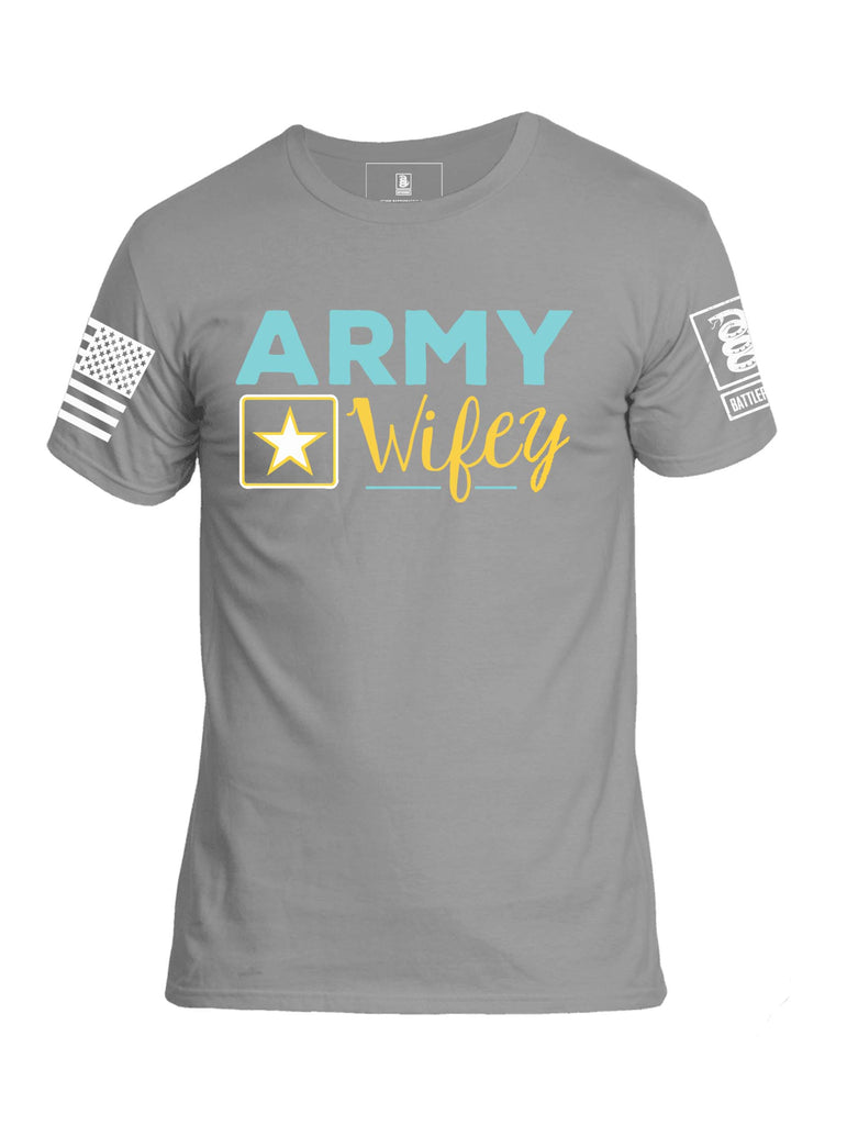 Battleraddle Army Wife Mens Crew Neck Cotton T-Shirt - Battleraddle® LLC