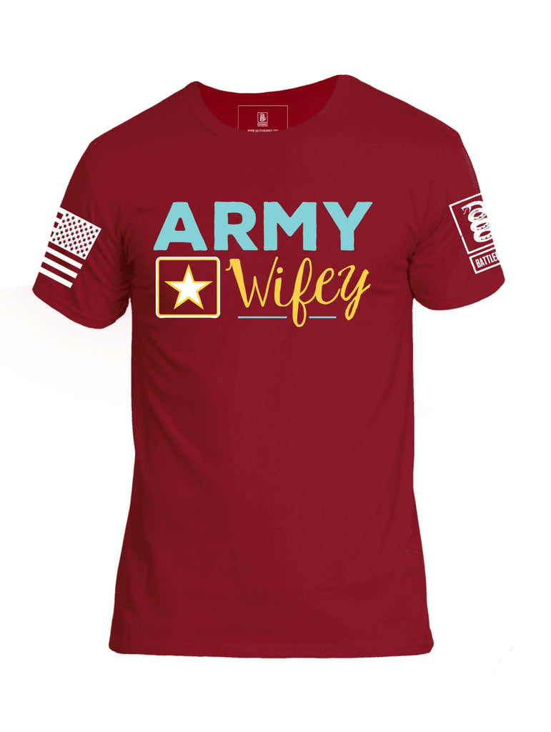 Battleraddle Army Wife Mens Crew Neck Cotton T-Shirt - Battleraddle® LLC