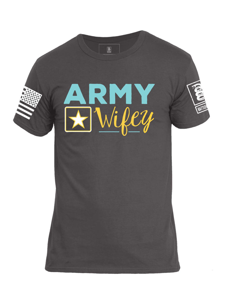 Battleraddle Army Wife Mens Crew Neck Cotton T-Shirt - Battleraddle® LLC