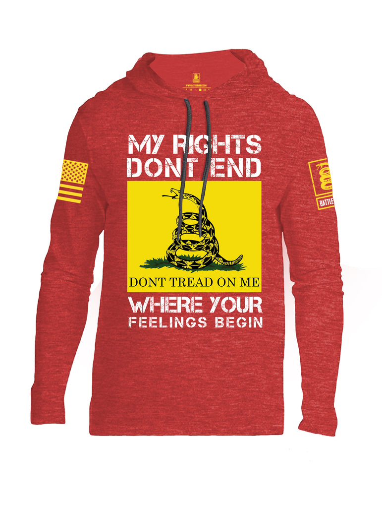 Battleraddle My Rights Dont End Where Your Feelings Begin {sleeve_color} Sleeves Men Cotton Thin Cotton Lightweight Hoodie