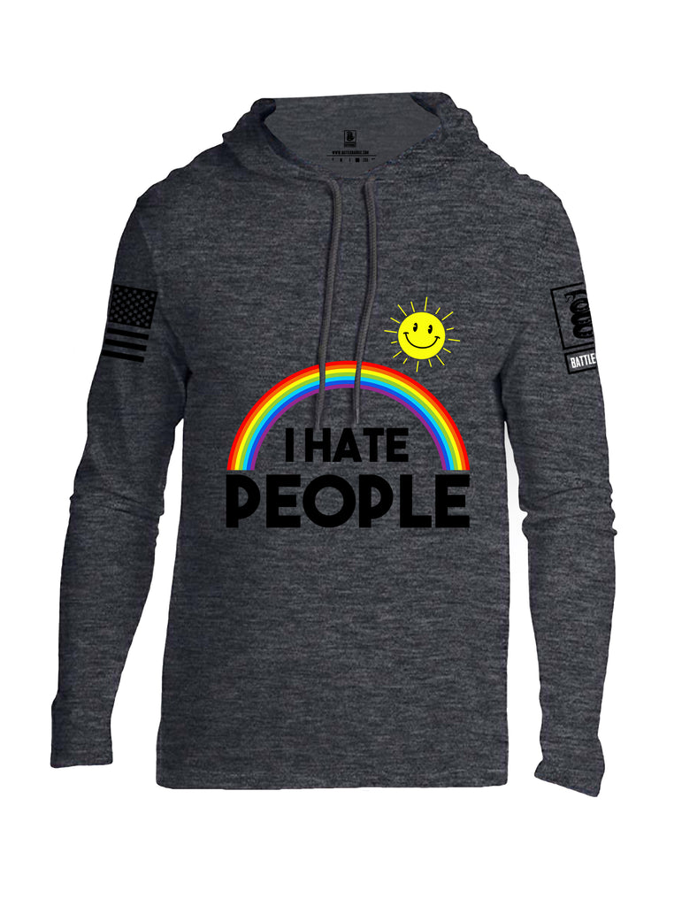 Battleraddle I Hate People {sleeve_color} Sleeves Men Cotton Thin Cotton Lightweight Hoodie