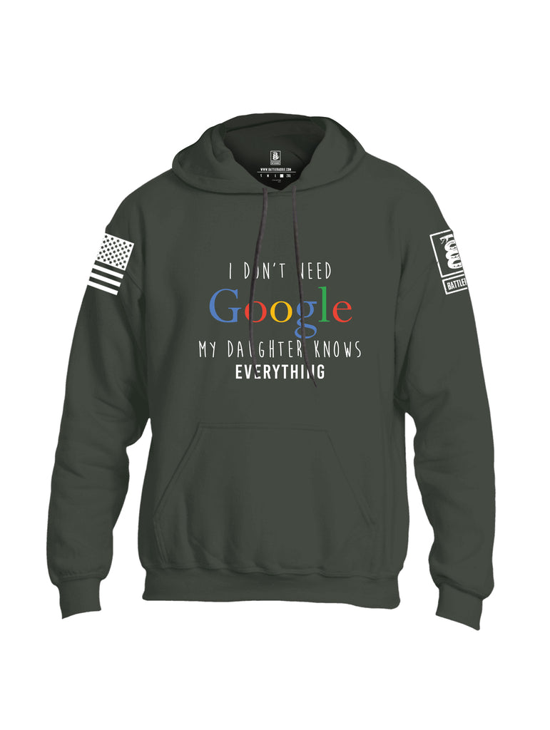 Battleraddle I Don'T Need Google My Daughter Knows Everything Uni Cotton Blended Hoodie With Pockets