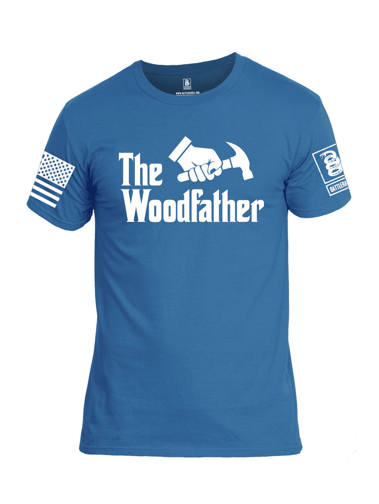 Battleraddle The Woodfather White Sleeves Men Cotton Crew Neck T-Shirt