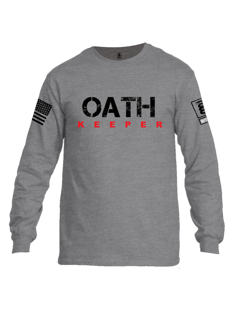 Battleraddle Oath Keeper Black {sleeve_color} Sleeves Men Cotton Crew Neck Long Sleeve T Shirt