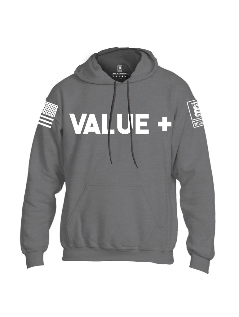 Battleraddle Value Add White Sleeves Uni Cotton Blended Hoodie With Pockets