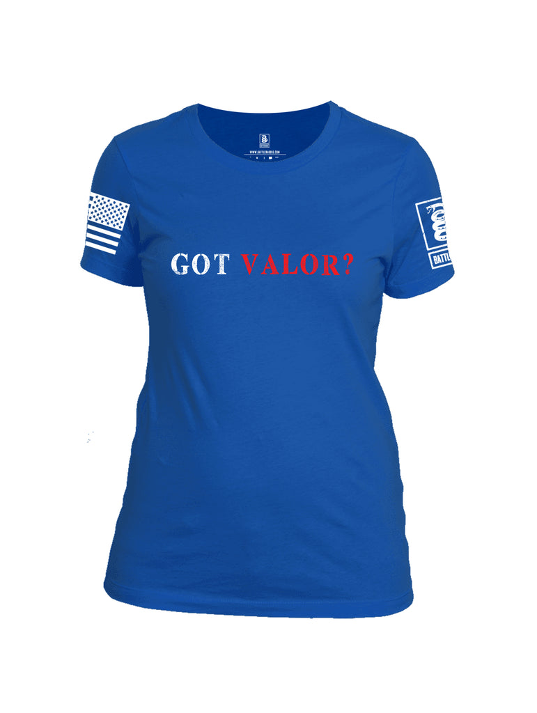 Battleraddle Got Valor  {sleeve_color} Sleeves Women Cotton Crew Neck T-Shirt