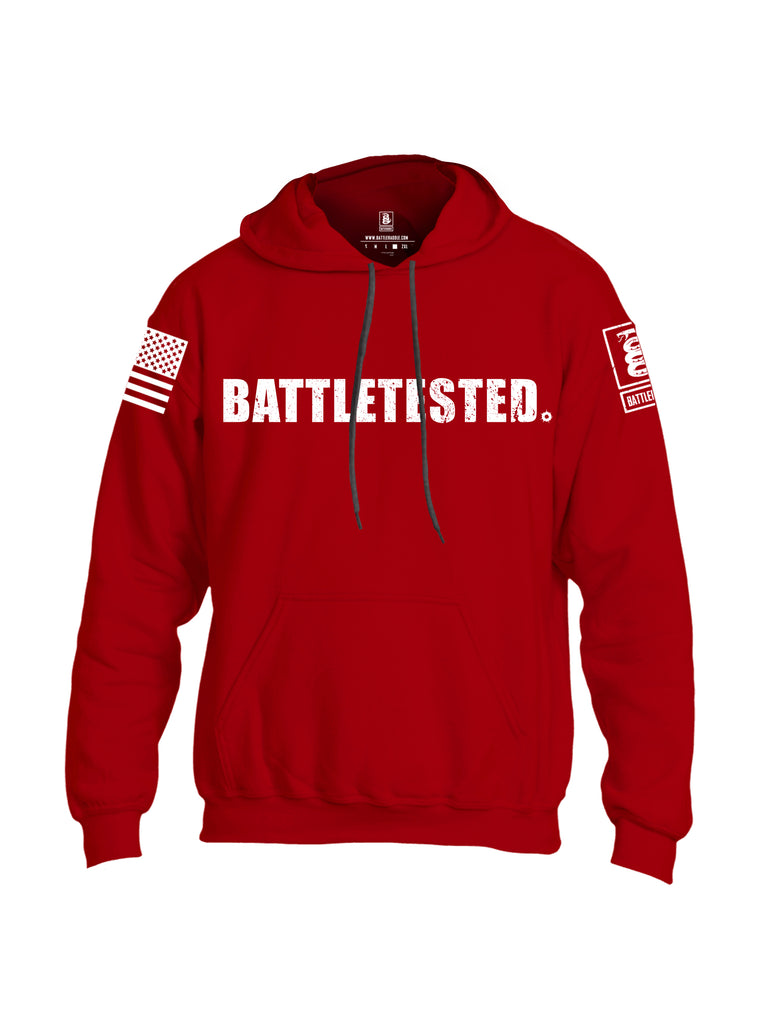 Battleraddle Battletested White {sleeve_color} Sleeves Uni Cotton Blended Hoodie With Pockets