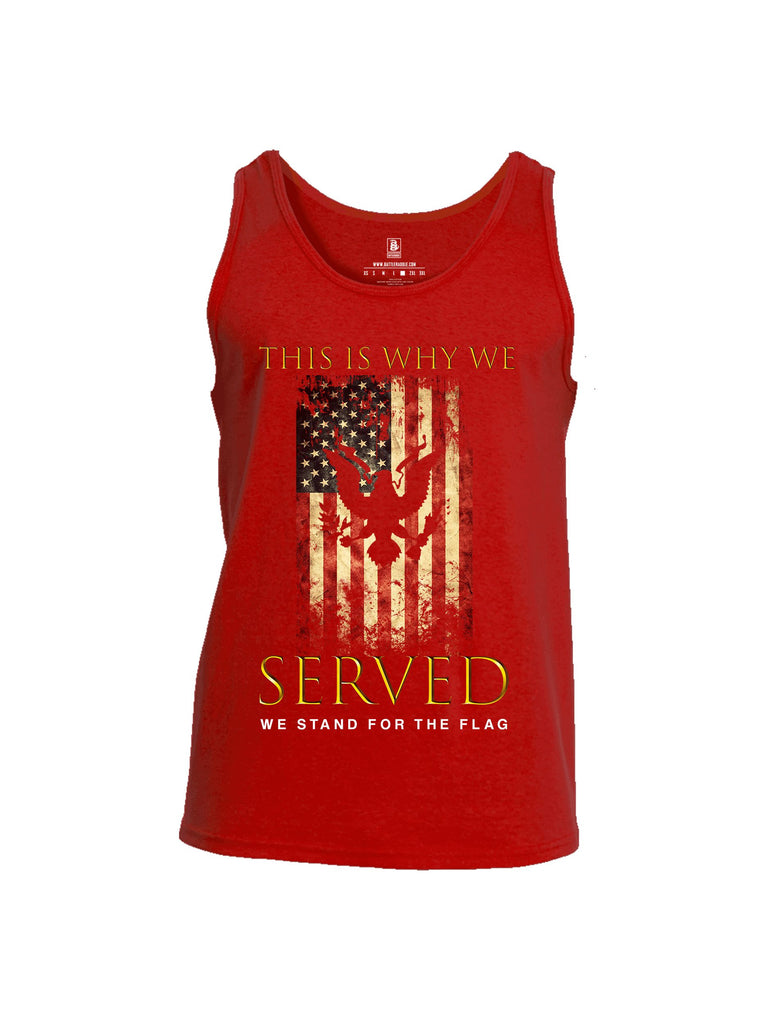 Battleraddle This Is Why We Served We Stand For The Flag White Sleeves Men Cotton Cotton Tank Top