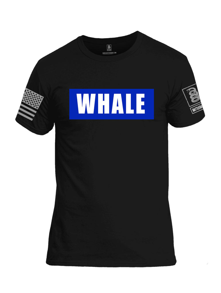 Battleraddle Whale Grey Sleeves Men Cotton Crew Neck T-Shirt
