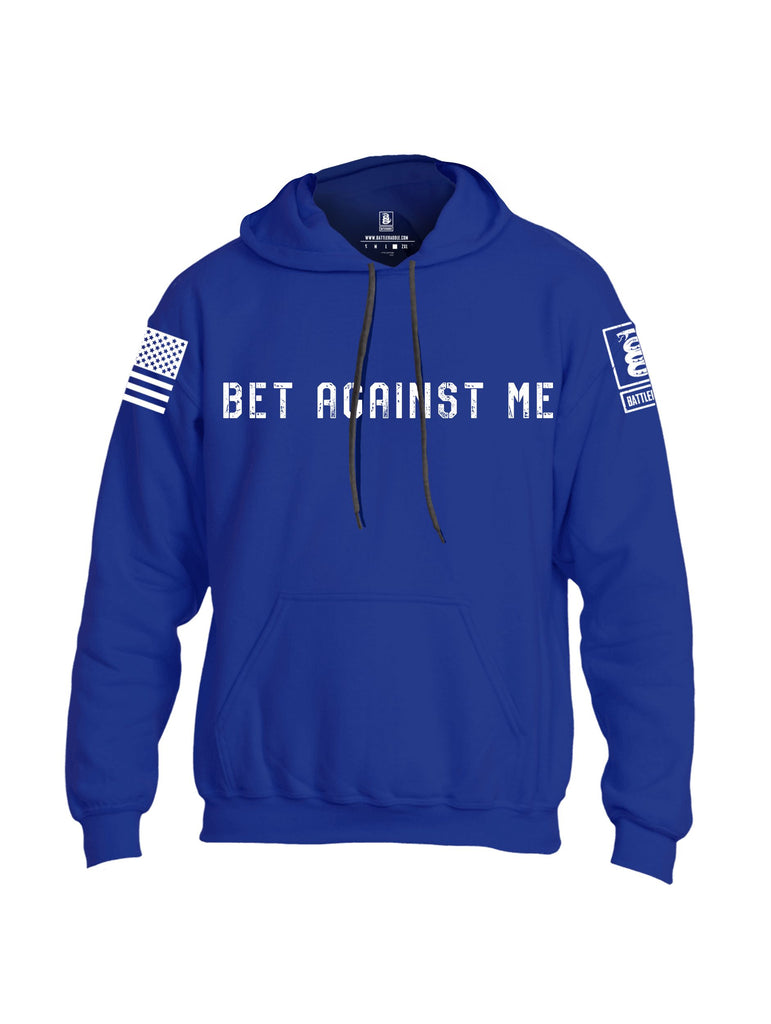 Battleraddle Bet Against Me White Sleeves Uni Cotton Blended Hoodie With Pockets