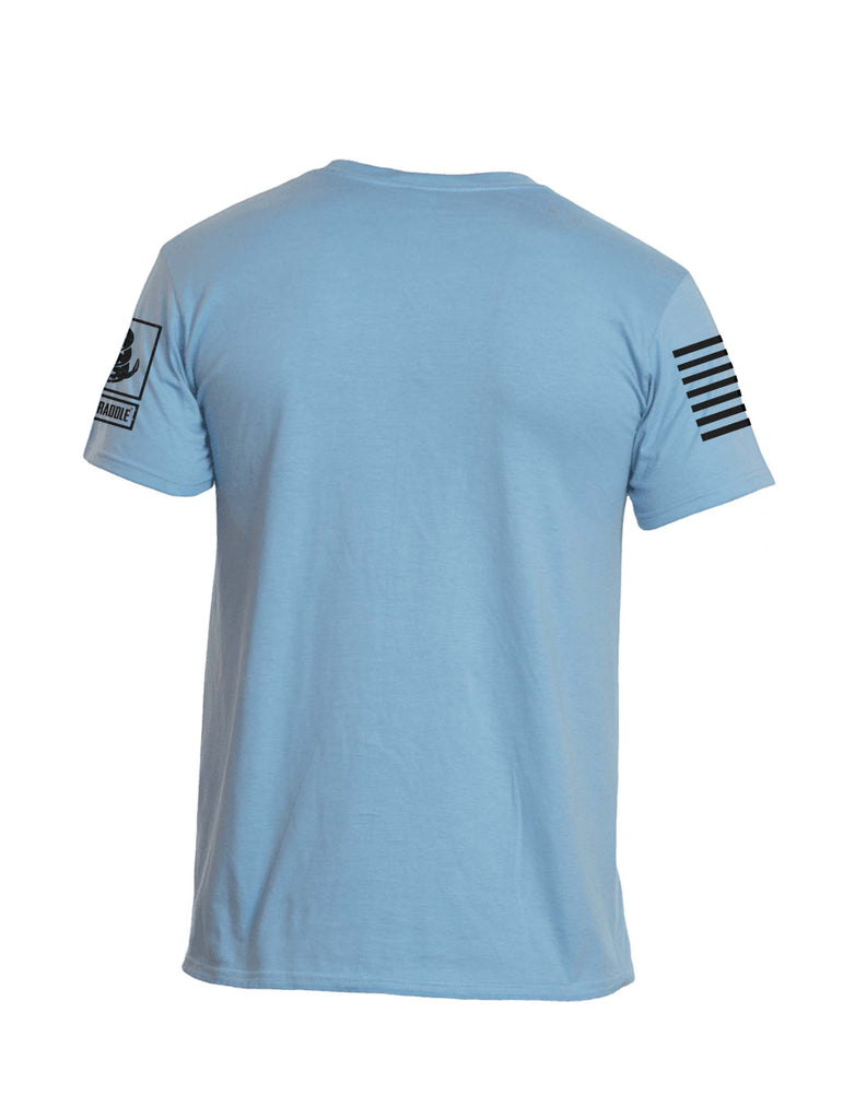 Battleraddle Spartan Blue Eye White Sleeve Print Mens Crew Neck Cotton T Shirt