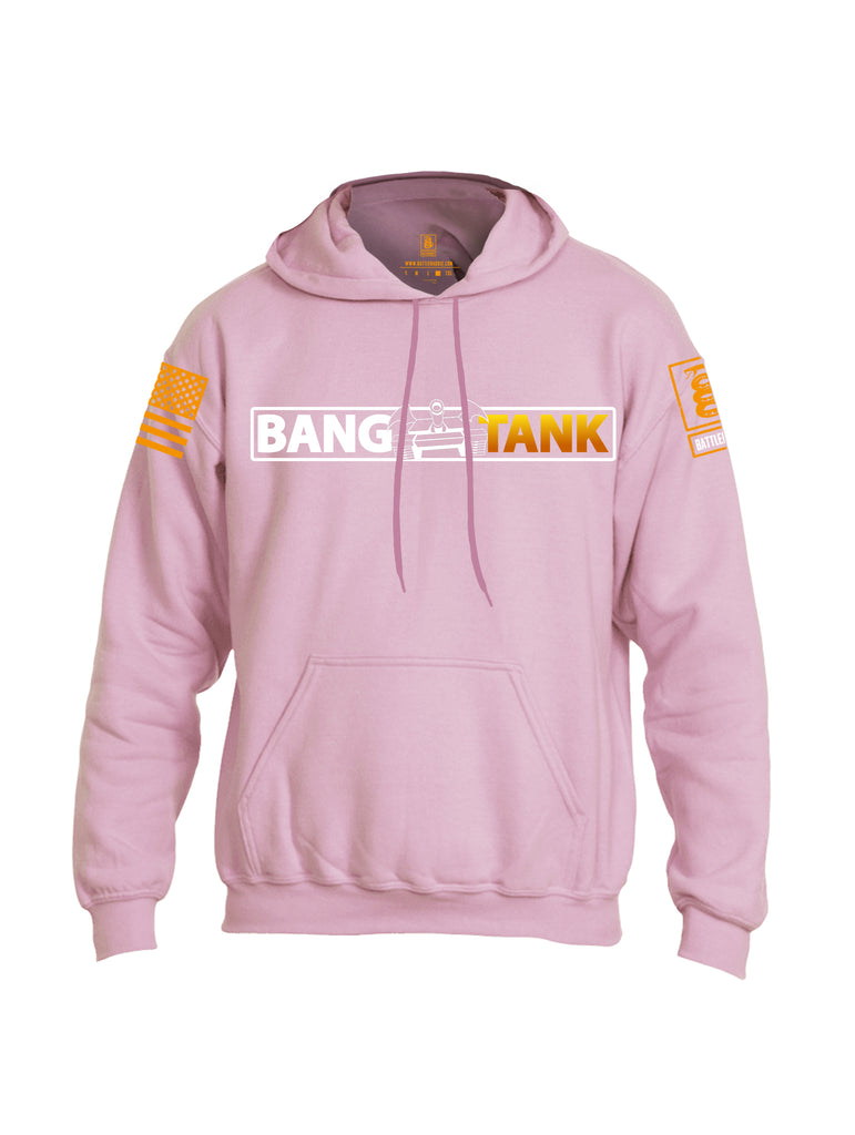Battleraddle Bang Tank V2 Orange Sleeve Print Mens Blended Hoodie With Pockets - Battleraddle® LLC