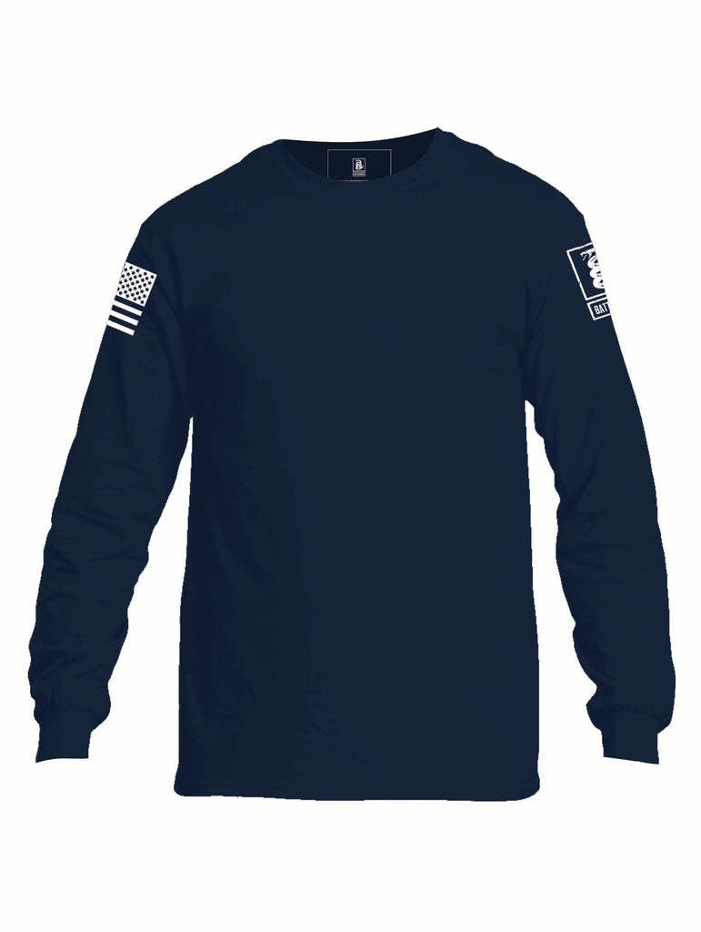 Battleraddle Basic Line Sleeve Print Mens Cotton Long Sleeve Crew Neck T Shirt - Battleraddle® LLC