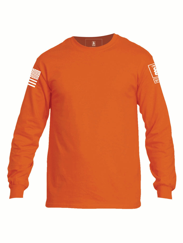 Battleraddle Basic Line Sleeve Print Mens Cotton Long Sleeve Crew Neck T Shirt - Battleraddle® LLC