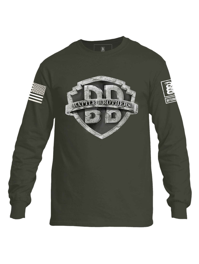 Battleraddle Battle Brothers V2 Mens Cotton Long Sleeve Crew Neck T Shirt - Battleraddle® LLC