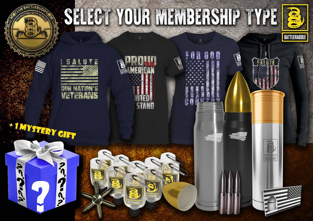 Club Battleraddle® Monthly Apparel Subscriptions Auto renew shirt|custom|veterans|