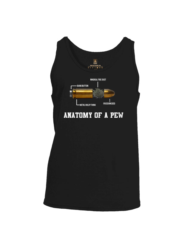 Battleraddle Anatomy Of A PEW Mens Cotton Tank Top - Battleraddle® LLC