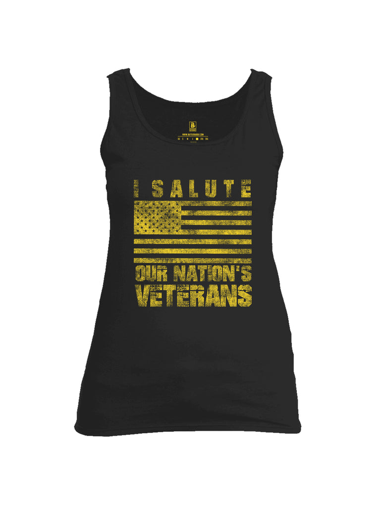 Battleraddle I Salute Our Nation's Veterans Womens Cotton Tank Top