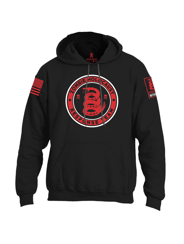 Battleraddle Zombie Holocaust Response Team V1 Red Sleeve Print Mens Blended Hoodie With Pockets