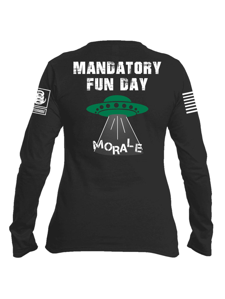 Battleraddle 51 Mandatory Fun Day Morale White Sleeve Print Womens Cotton Long Sleeve Crew Neck T Shirt shirt|custom|veterans|Women-Long Sleeves Crewneck Shirt