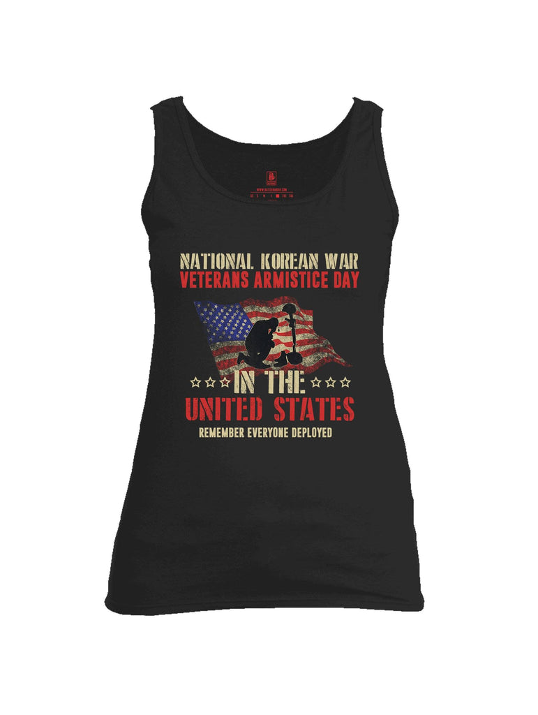 Battleraddle National Korean War Veterans Armistice Day In The United States Remember Everyone Deployed Womens Cotton Tank Top shirt|custom|veterans|Apparel-Womens Tank Tops-Cotton