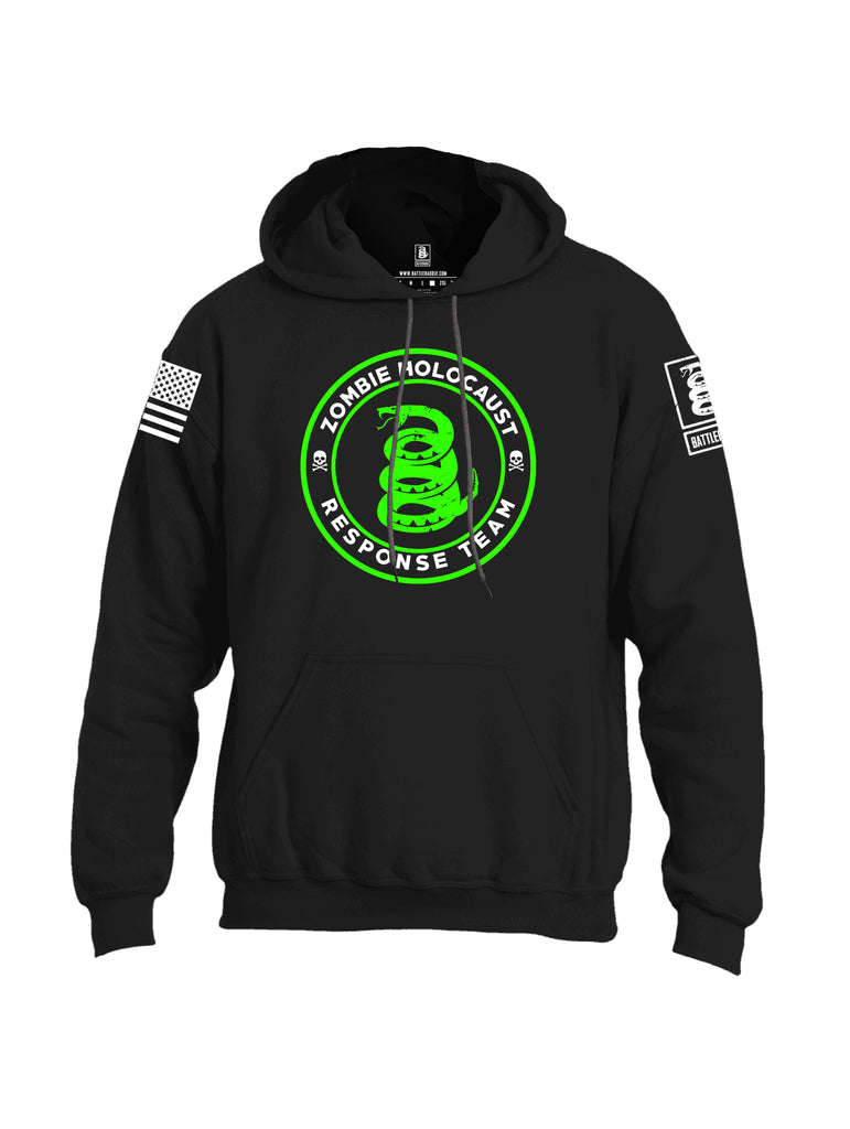Battleraddle Zombie Holocaust Response Team V2 White Sleeve Print Mens Blended Hoodie With Pockets