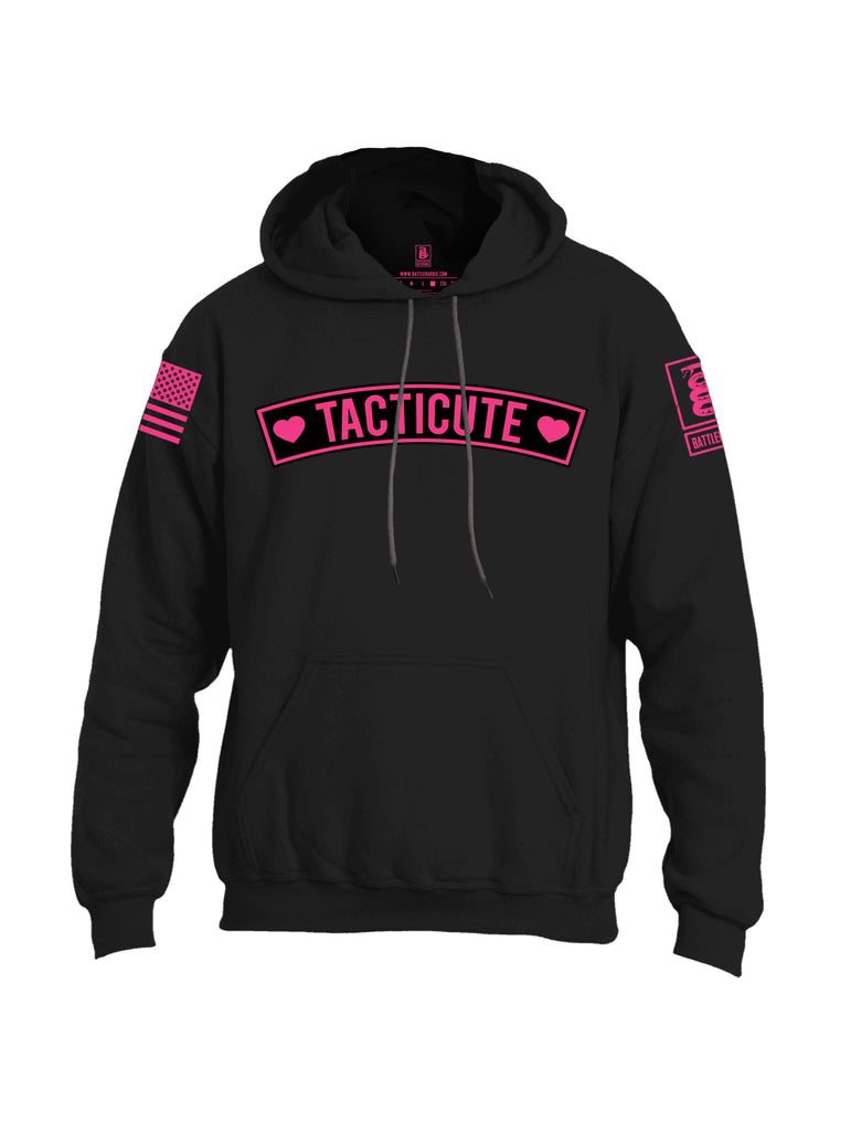 Battleraddle Tacticute Pink Sleeve Print Mens Blended Hoodie With Pockets