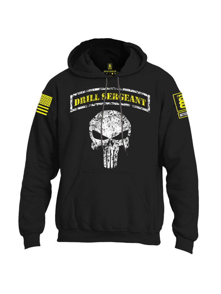 Battleraddle Drill Sergeant Expounder Yellow Sleeve Print Mens Blended Hoodie With Pockets