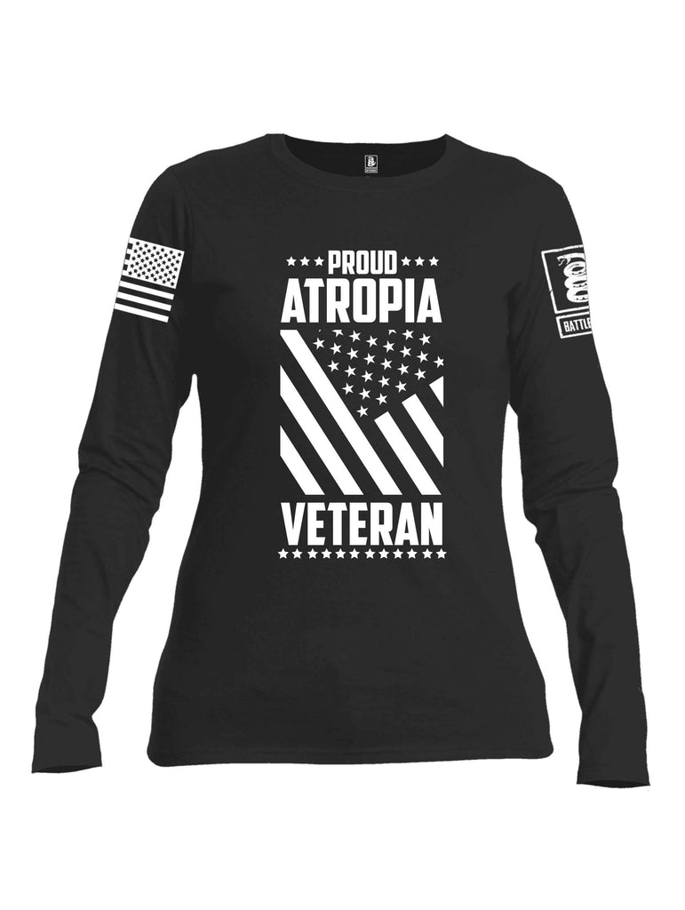 Battleraddle Proud Atropia Veteran White Sleeve Print Womens Cotton Long Sleeve Crew Neck T Shirt shirt|custom|veterans|Women-Long Sleeves Crewneck Shirt
