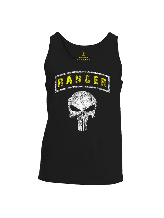 Battleraddle Ranger Punisher Skull Mens Cotton Tank Top-black