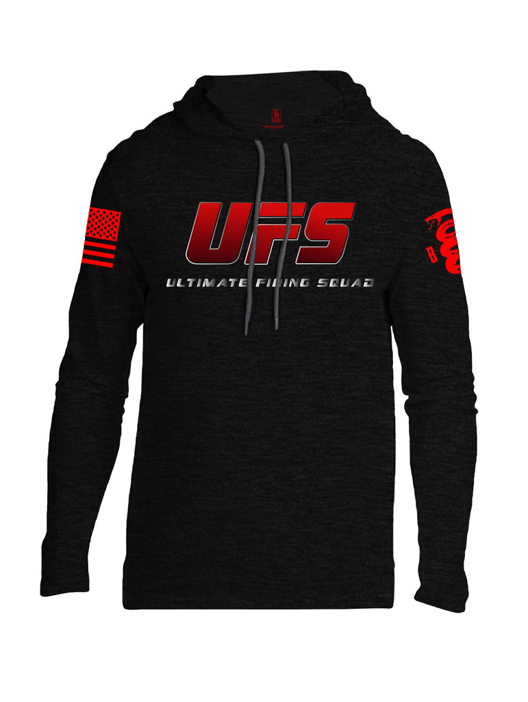 Battleraddle UFS Ultimate Firing Squad Red Sleeve Print Mens Thin Cotton Lightweight Hoodie