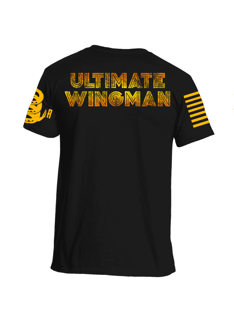 Battleraddle Duff Hunter Ultimate Wingman Orange Sleeve Print Mens Cotton Crew Neck T Shirt