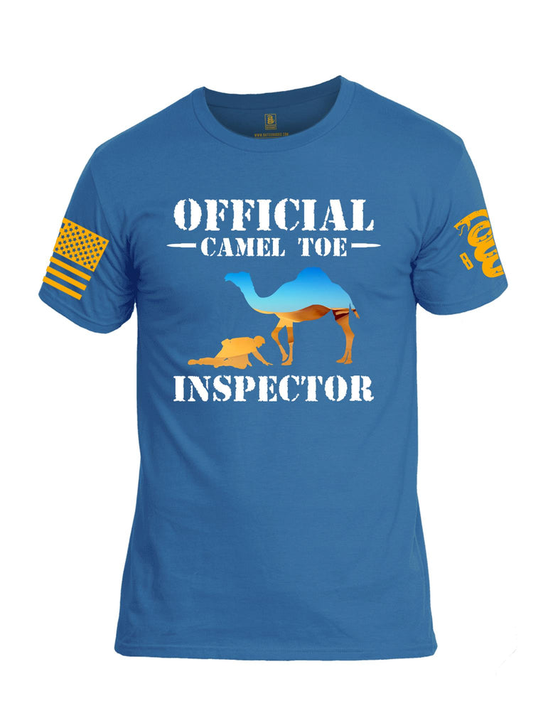 Battleraddle Official Camel Toe Inspector Orange Sleeve Print Mens Cotton Crew Neck T Shirt