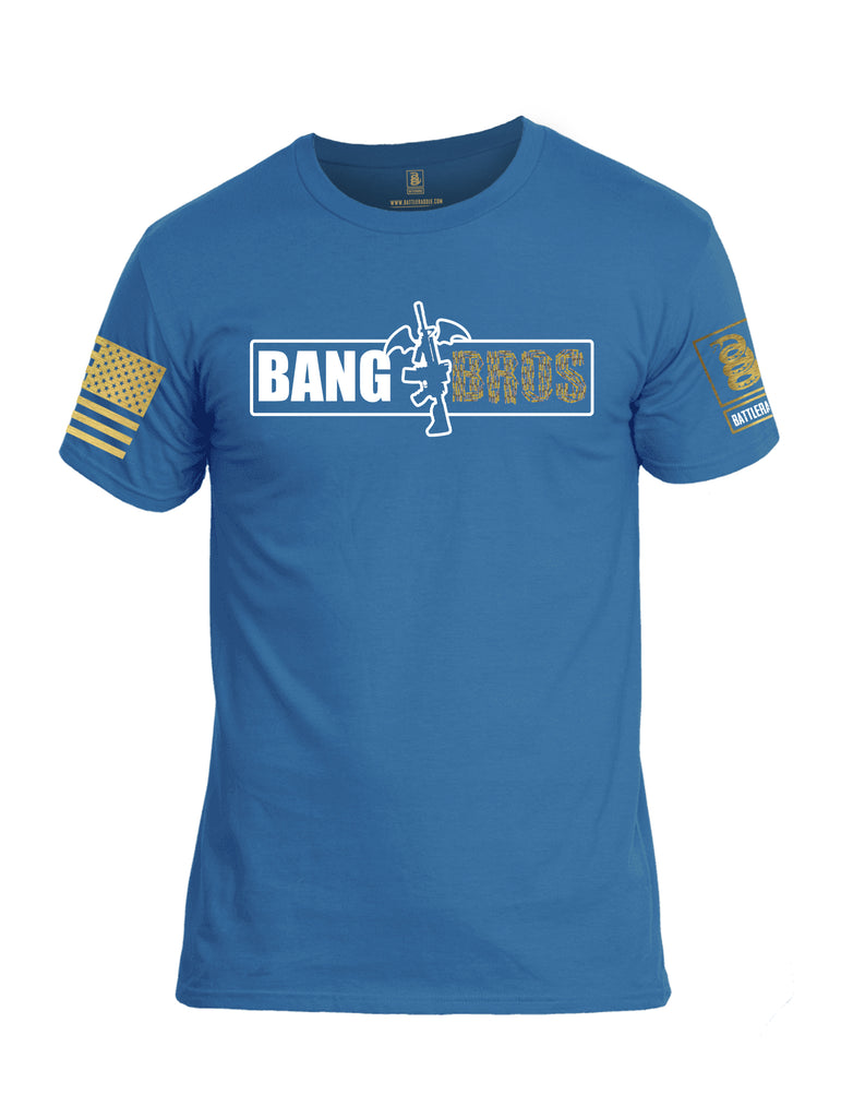 Battleraddle Bat Wing AR15 Bang Bros Brass Sleeve Print Mens Cotton Crew Neck T Shirt