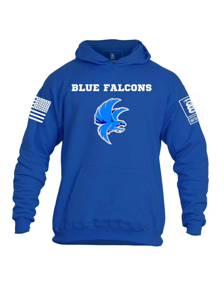 Battleraddle Blue Falcon Mens Hooded Sweatshirt - Battleraddle® LLC